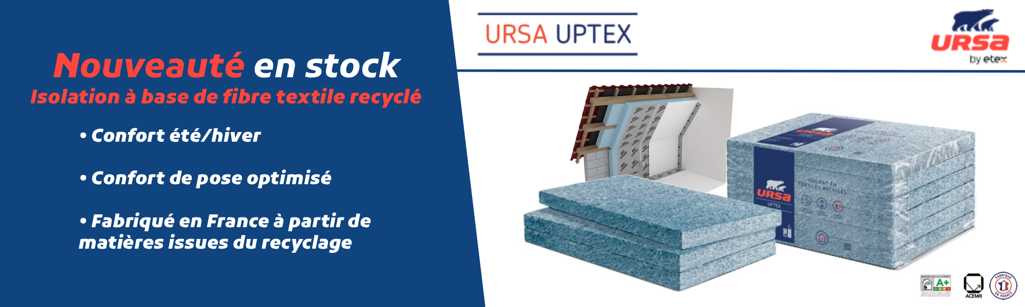 Nouveauté isolant textiles recyclés