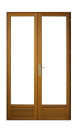 PORTE FENÊTRE 1 VANTAIL BOIS EXOTIQUE 46MM - H205XL80CM TIRANT DROIT