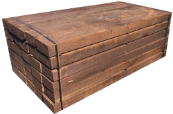 TRAVERSE PAYSAGÈRE CHÊNE TRAITÉ MARRON 100X200MM - LONGUEUR 2M