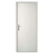 BLOC PORTE PREPEINT PLANE ÂME PLEINE HUISSERIE 88X56 A RECOUVREMENT - 93CM POUSSANT GAUCHE