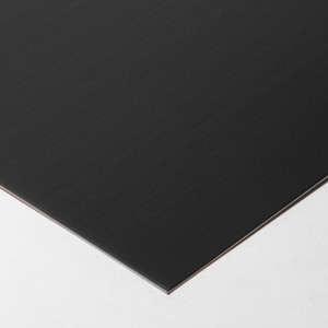 PANNEAU COMPOSITE ALUMINIUM NOIR MAT/BRILLANT 3MM - 305X150CM