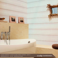 LAMBRIS ÉPICÉA THERMO BROSSÉ CÉRUSÉ BLANC 19X185MM - LONGUEUR 2,52M